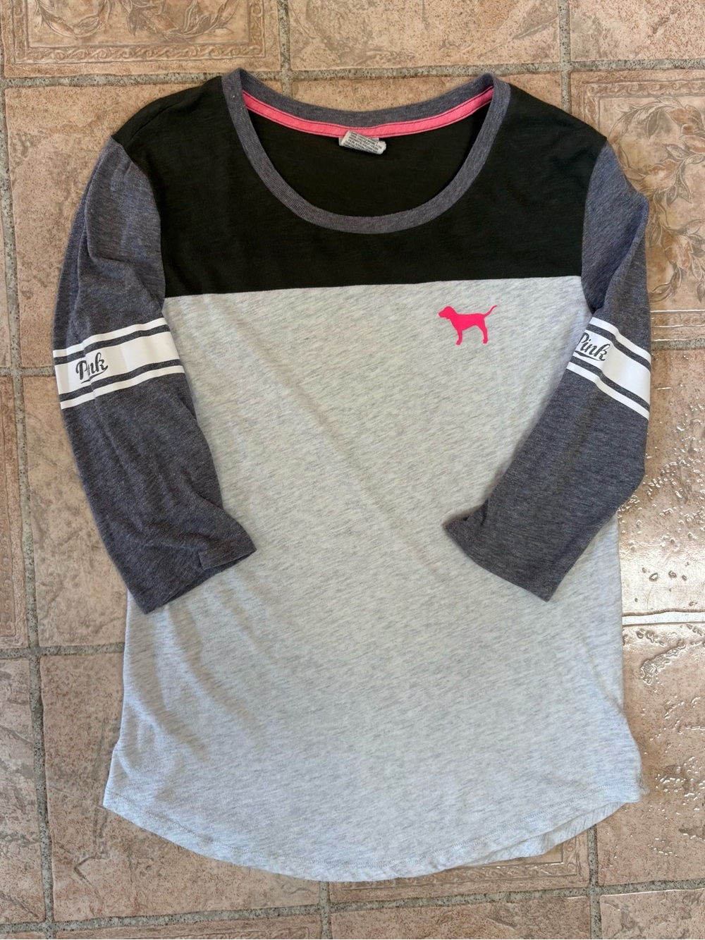 Pink Victoria’s Secret 3/4 sleeve shirt
